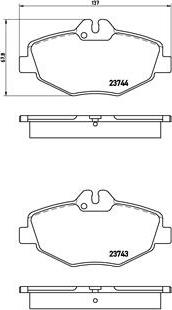 Brembo P 50 049 - Bremžu uzliku kompl., Disku bremzes ps1.lv