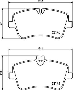 Brembo P 50 045 - Bremžu uzliku kompl., Disku bremzes ps1.lv