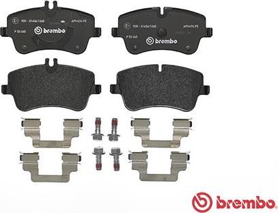 Brembo P 50 045 - Bremžu uzliku kompl., Disku bremzes ps1.lv