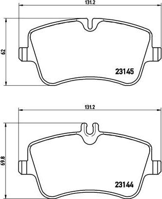 Brembo P 50 046 - Bremžu uzliku kompl., Disku bremzes ps1.lv