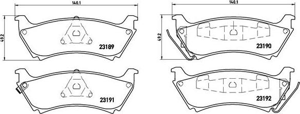 Brembo P 50 040 - Bremžu uzliku kompl., Disku bremzes ps1.lv