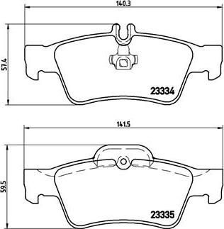 Brembo P 50 052 - Bremžu uzliku kompl., Disku bremzes ps1.lv