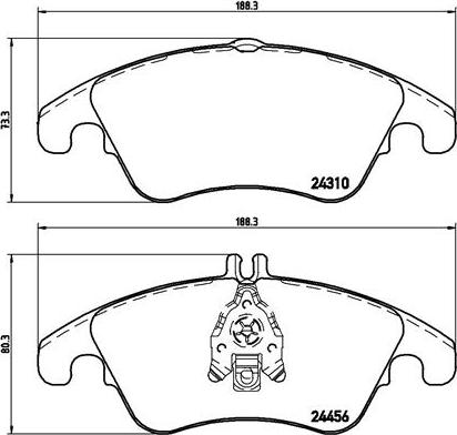 Brembo P 50 069 - Bremžu uzliku kompl., Disku bremzes ps1.lv