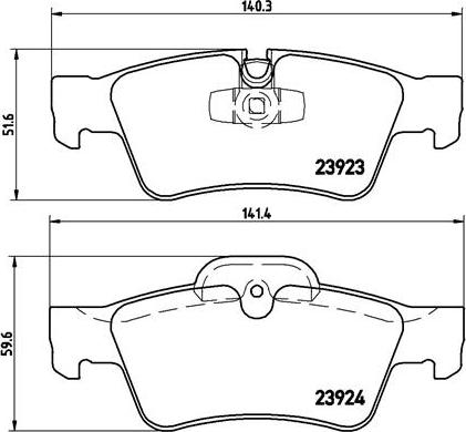 Brembo P 50 064 - Bremžu uzliku kompl., Disku bremzes ps1.lv