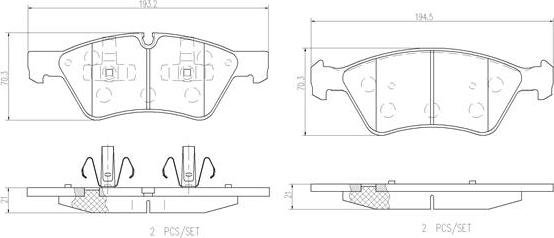 Brembo P50063N - Bremžu uzliku kompl., Disku bremzes ps1.lv