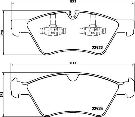 Brembo P 50 063 - Bremžu uzliku kompl., Disku bremzes ps1.lv