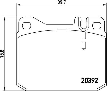 Brembo P 50 002 - Bremžu uzliku kompl., Disku bremzes ps1.lv