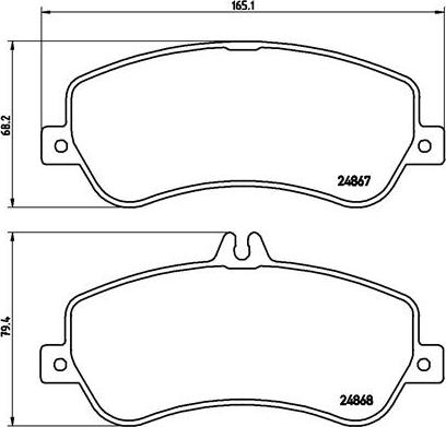 Brembo P 50 086 - Bremžu uzliku kompl., Disku bremzes ps1.lv