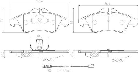 Brembo P50080N - Bremžu uzliku kompl., Disku bremzes ps1.lv