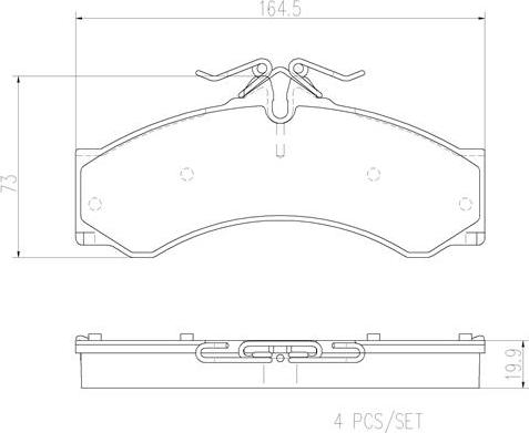 Brembo P50088N - Bremžu uzliku kompl., Disku bremzes ps1.lv