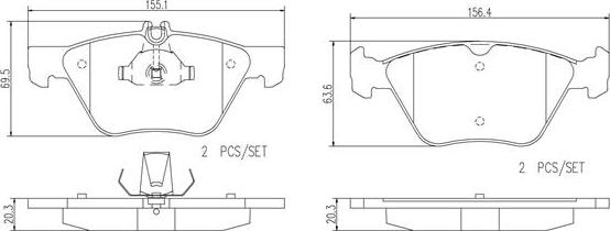 Brembo P50026N - Bremžu uzliku kompl., Disku bremzes ps1.lv