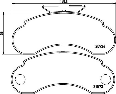 Brembo P 50 021 - Bremžu uzliku kompl., Disku bremzes ps1.lv