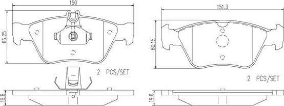 Brembo P50023N - Bremžu uzliku kompl., Disku bremzes ps1.lv