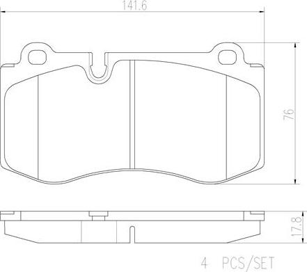 Brembo P50074N - Bremžu uzliku kompl., Disku bremzes ps1.lv