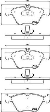 Brembo P 50 075 - Bremžu uzliku kompl., Disku bremzes ps1.lv