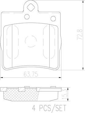 Brembo P50072N - Bremžu uzliku kompl., Disku bremzes ps1.lv