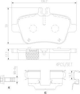 Brembo P50140N - Bremžu uzliku kompl., Disku bremzes ps1.lv