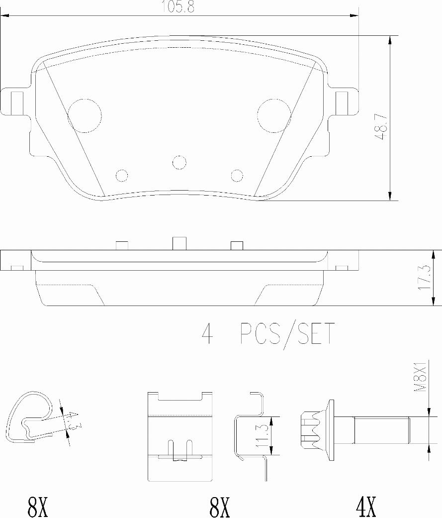 Brembo P50151N - Bremžu uzliku kompl., Disku bremzes ps1.lv