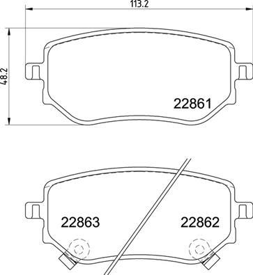 Brembo P 50 153 - Bremžu uzliku kompl., Disku bremzes ps1.lv