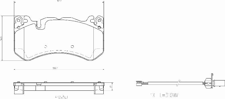 Brembo P 50 164 - Bremžu uzliku kompl., Disku bremzes ps1.lv