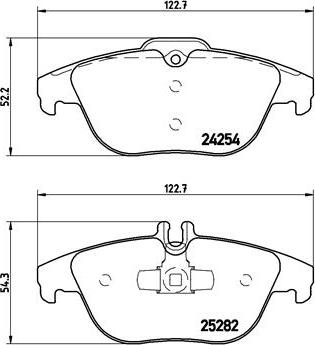 Brembo P 50 104 - Bremžu uzliku kompl., Disku bremzes ps1.lv