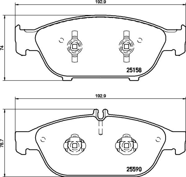 Brembo P 50 106 - Bremžu uzliku kompl., Disku bremzes ps1.lv