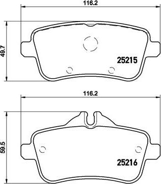 Brembo P 50 100 - Bremžu uzliku kompl., Disku bremzes ps1.lv