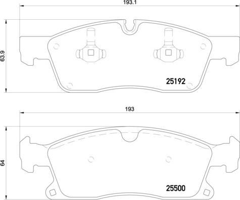 Brembo P 50 108 - Bremžu uzliku kompl., Disku bremzes ps1.lv