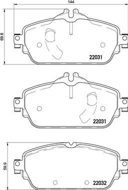 Brembo P 50 119 - Bremžu uzliku kompl., Disku bremzes ps1.lv