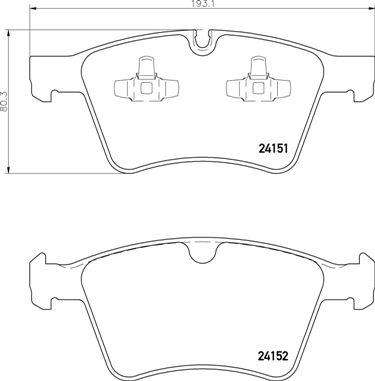 Brembo P 50 115 - Bremžu uzliku kompl., Disku bremzes ps1.lv