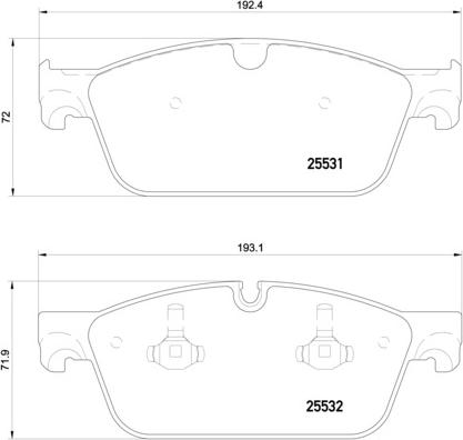 Brembo P 50 112 - Bremžu uzliku kompl., Disku bremzes ps1.lv