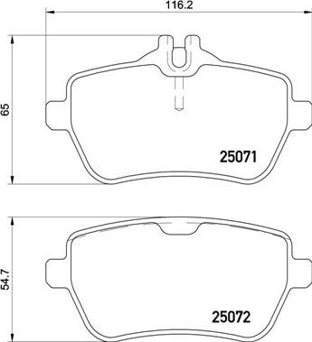 Brembo P 50 117 - Bremžu uzliku kompl., Disku bremzes ps1.lv