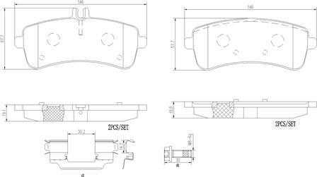 Brembo P50125N - Bremžu uzliku kompl., Disku bremzes ps1.lv