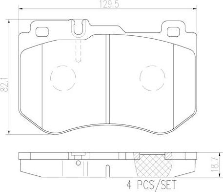 Brembo P50123N - Bremžu uzliku kompl., Disku bremzes ps1.lv