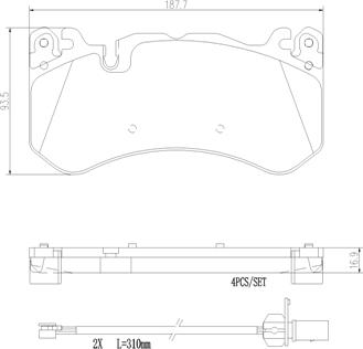 Brembo P50127N - Bremžu uzliku kompl., Disku bremzes ps1.lv