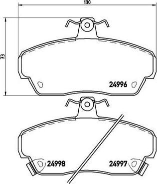 Brembo P52016 - Bremžu uzliku kompl., Disku bremzes ps1.lv