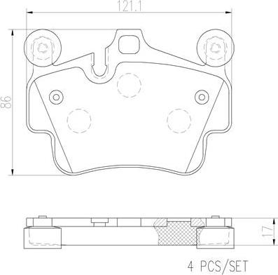 Brembo P65014N - Bremžu uzliku kompl., Disku bremzes ps1.lv