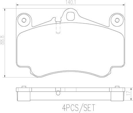 Brembo P65011N - Bremžu uzliku kompl., Disku bremzes ps1.lv