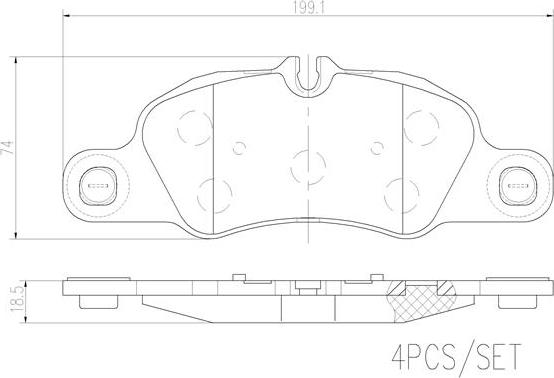 Brembo P65018N - Bremžu uzliku kompl., Disku bremzes ps1.lv