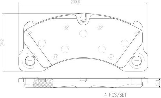 Brembo P65017N - Bremžu uzliku kompl., Disku bremzes ps1.lv