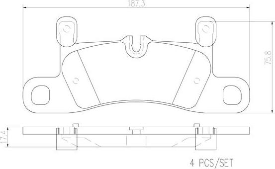 Brembo P65030N - Bremžu uzliku kompl., Disku bremzes ps1.lv