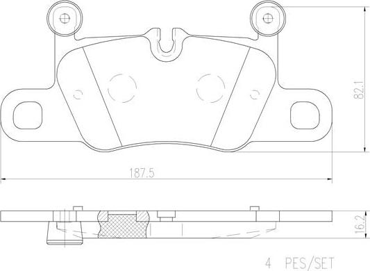 Brembo P65031N - Bremžu uzliku kompl., Disku bremzes ps1.lv