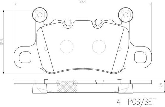 Brembo P65038N - Bremžu uzliku kompl., Disku bremzes ps1.lv