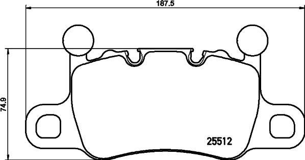 HELLA PAGID 355021401 - Bremžu uzliku kompl., Disku bremzes ps1.lv