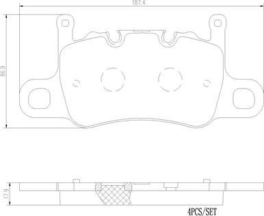 Brembo P65037N - Bremžu uzliku kompl., Disku bremzes ps1.lv