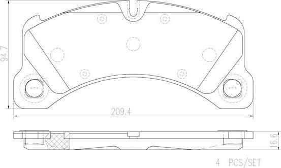 Brembo P65026N - Bremžu uzliku kompl., Disku bremzes ps1.lv