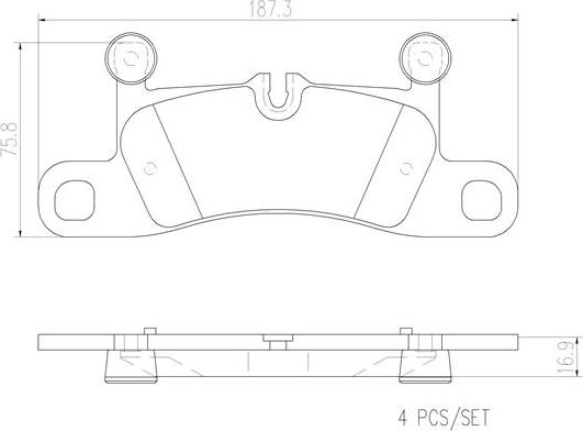 Brembo P65027N - Bremžu uzliku kompl., Disku bremzes ps1.lv