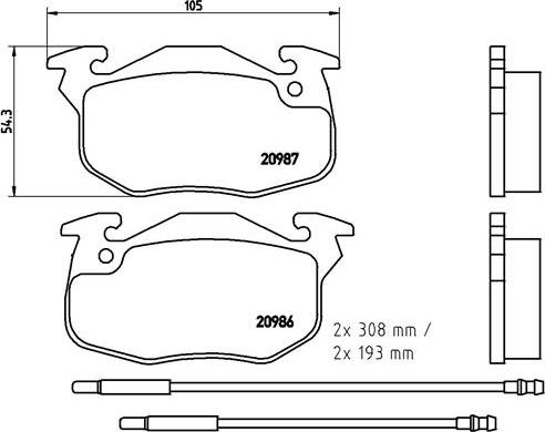 Brembo P 61 044 - Bremžu uzliku kompl., Disku bremzes ps1.lv