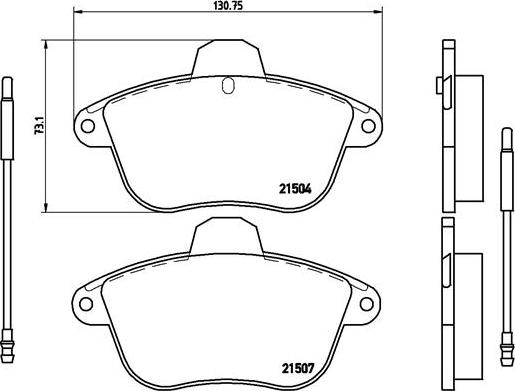 Brembo P 61 046 - Bremžu uzliku kompl., Disku bremzes ps1.lv