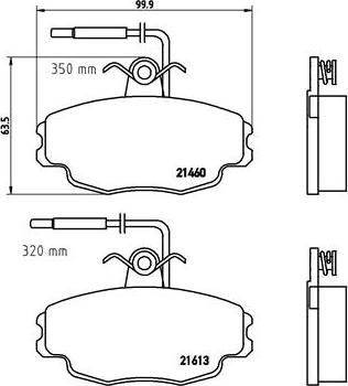 Brembo P 61 043 - Bremžu uzliku kompl., Disku bremzes ps1.lv